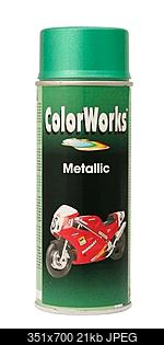     
: color-works-aerosoolvarv-metallik-roheline-400ml.jpg
: 563
:	21.4 
ID:	43446